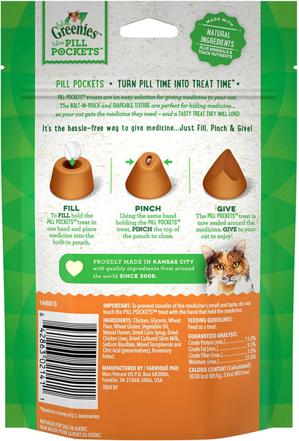 Greenies Pill Pockets Feline Chicken Flavor Cat Treats - Image 4
