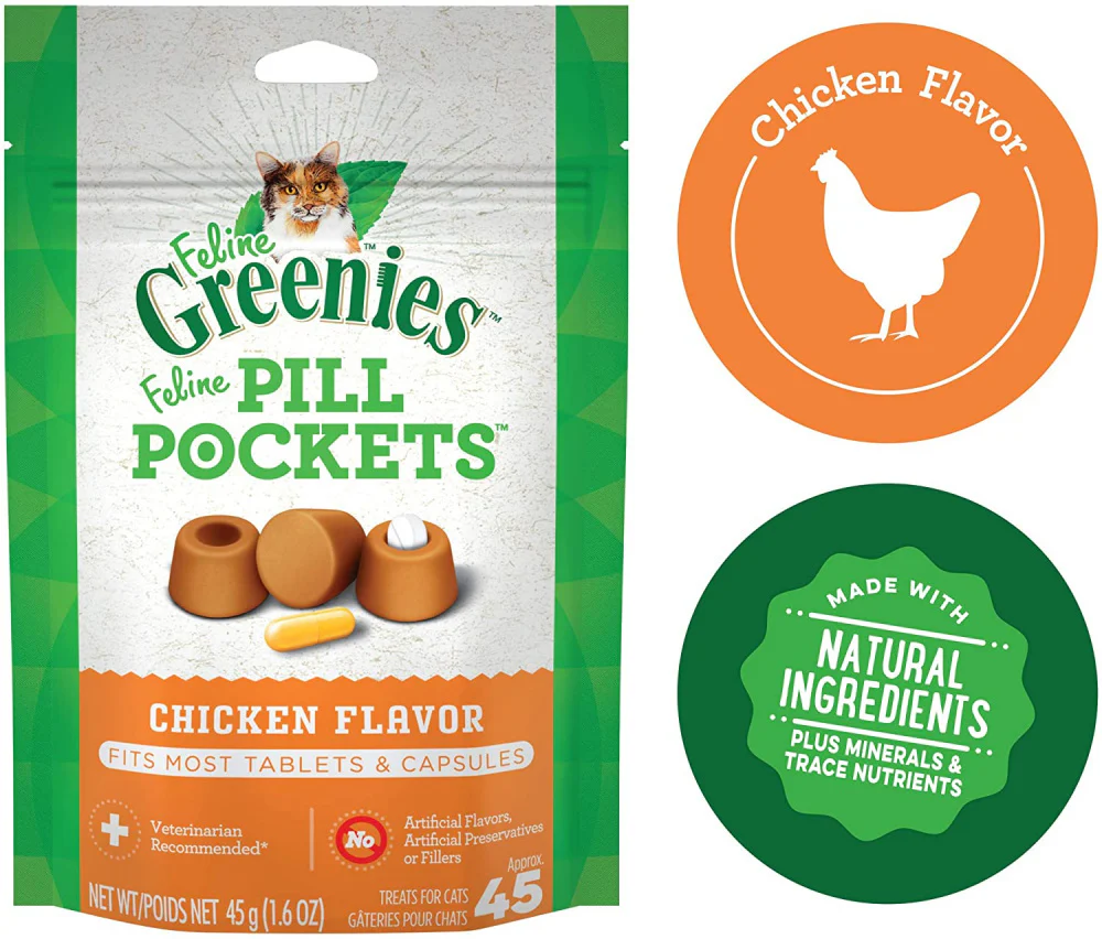 Greenies Pill Pockets Feline Chicken Flavor Cat Treats - Image 6