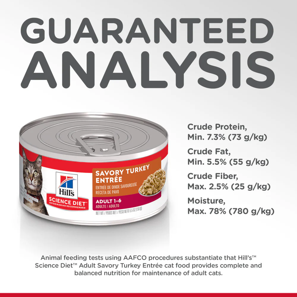 Hill's Science Diet Adult Savory Turkey Entree Canned Cat Food - Image 4