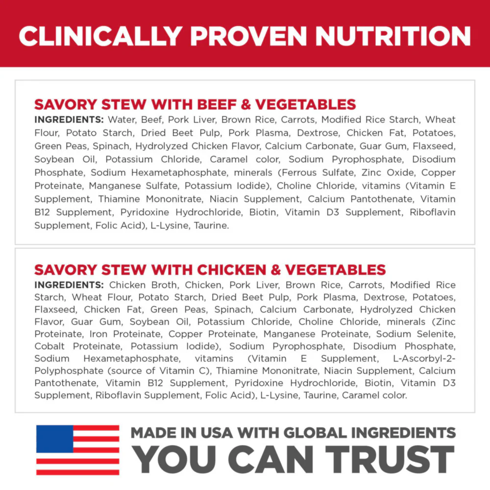 Hill's Science Diet Adult SM Paws Savory Stew Chicken or Beef with Vegetables Variety Pack Canned Dog Food - Image 7