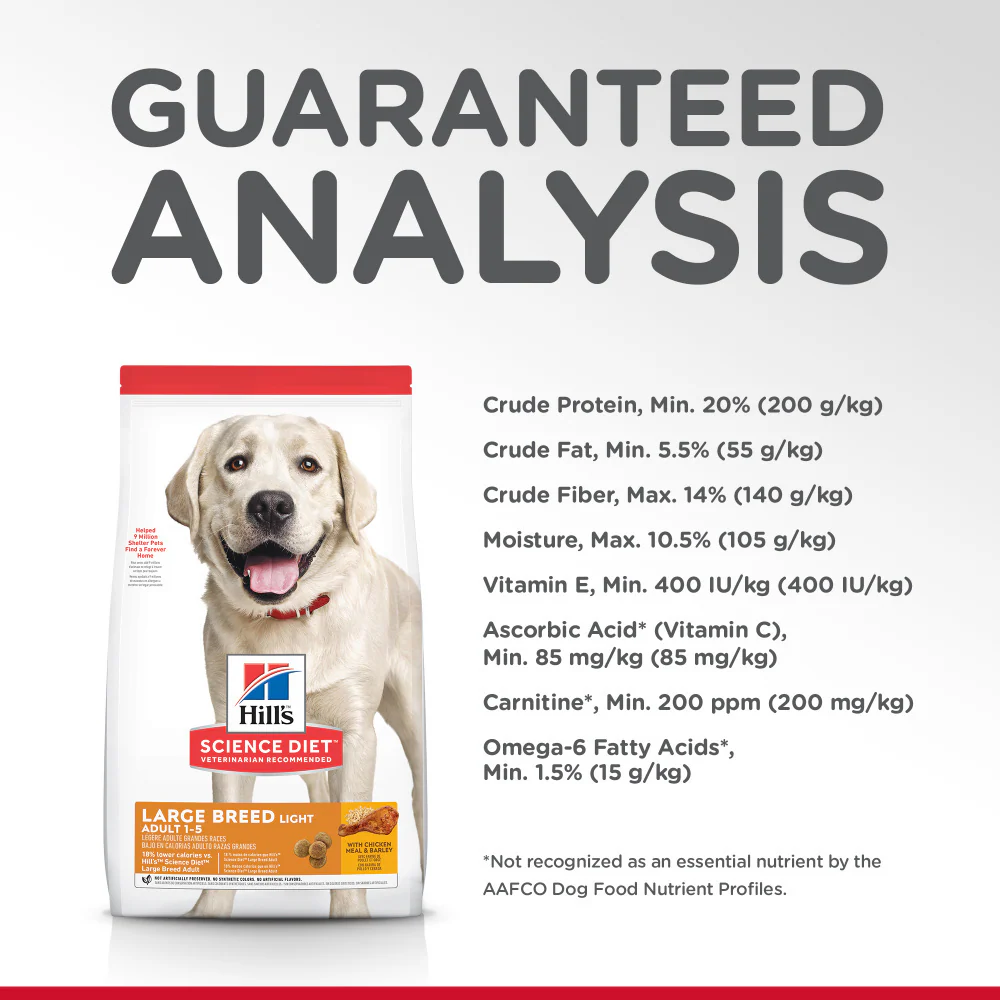 Hill's Science Diet Adult LG Breed Light Chicken Meal & Barley Dry Dog Food - Image 5
