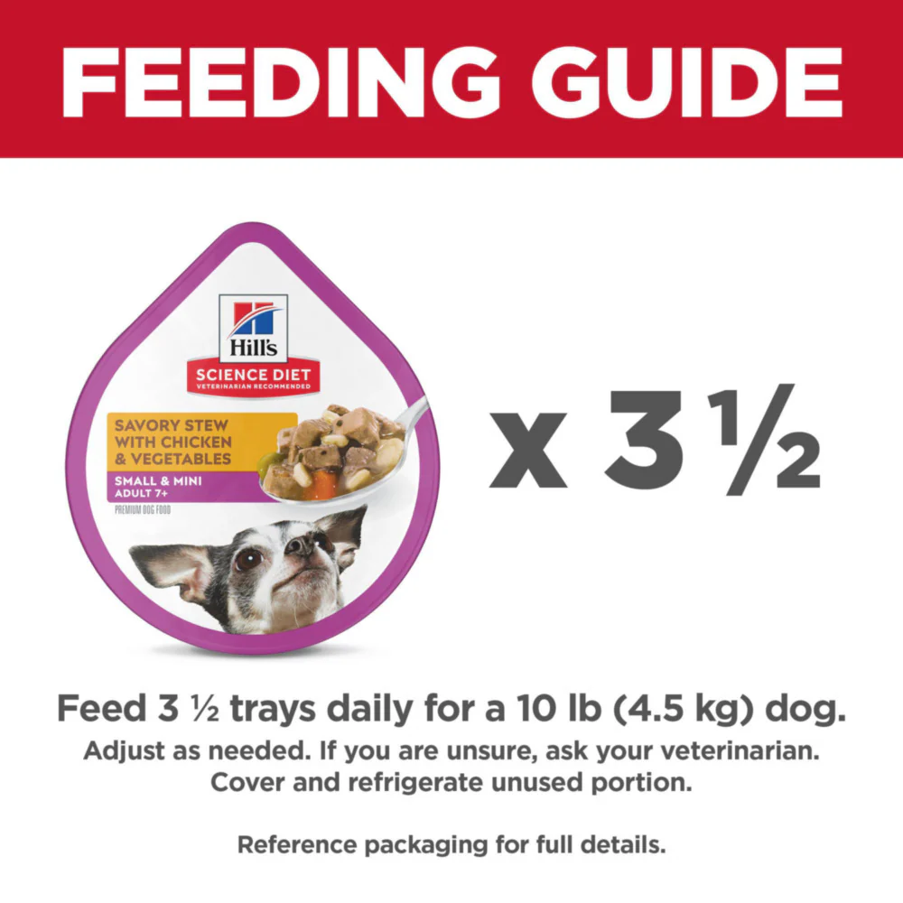 Hill's Science Diet Adult 7+ SM Paws Savory Stew with Chicken & Vegetables Dog Food Trays - Image 10