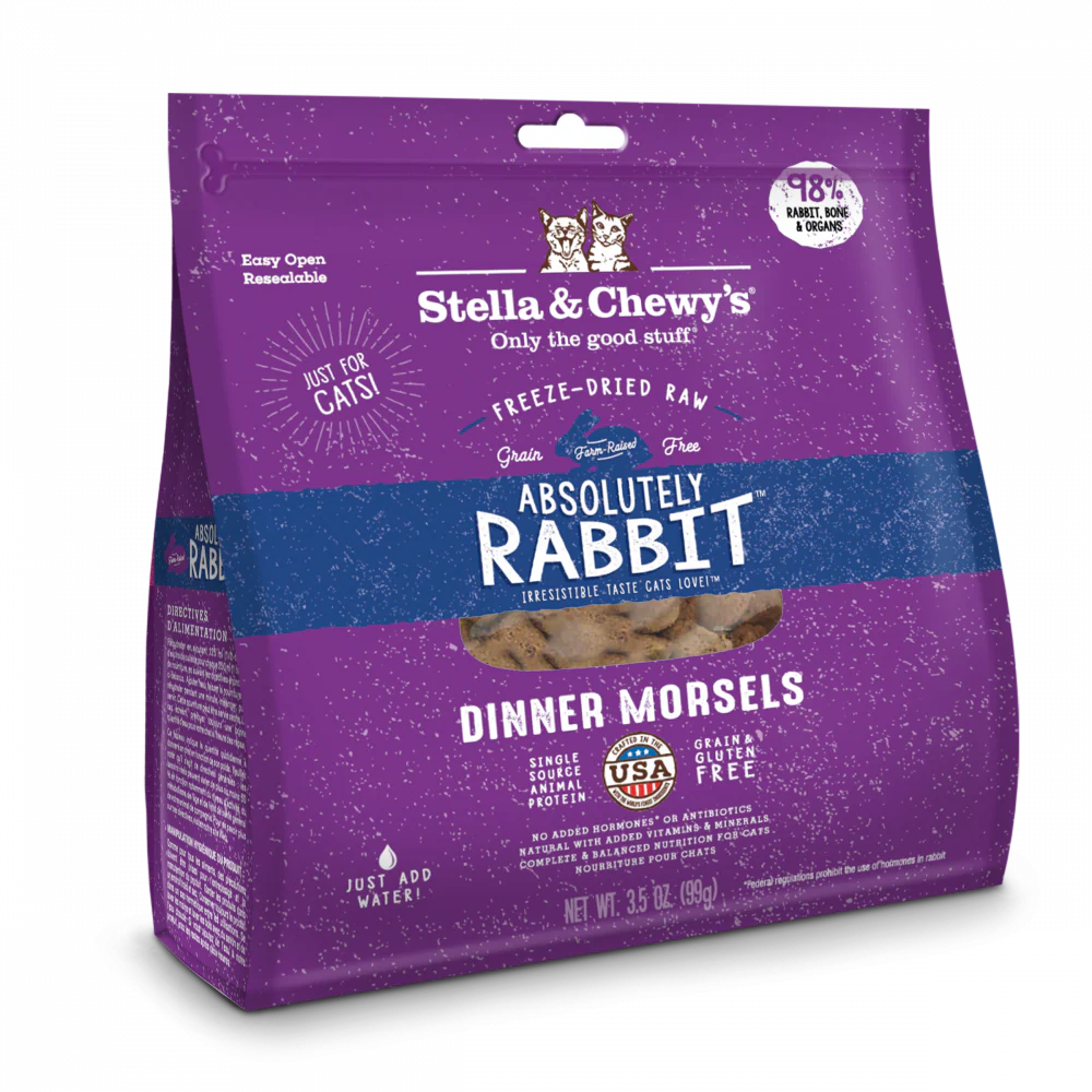 Stella & Chewy's Absolutely Rabbit Dinner Morsels Grain Free Freeze Dried Raw Cat Food - Image 3