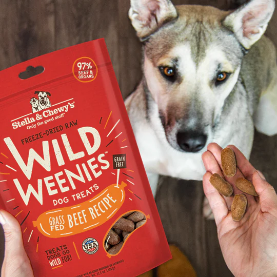 Stella & Chewy's Wild Weenies Grain Free Beef Recipe Freeze Dried Raw Dog Treats - Image 3