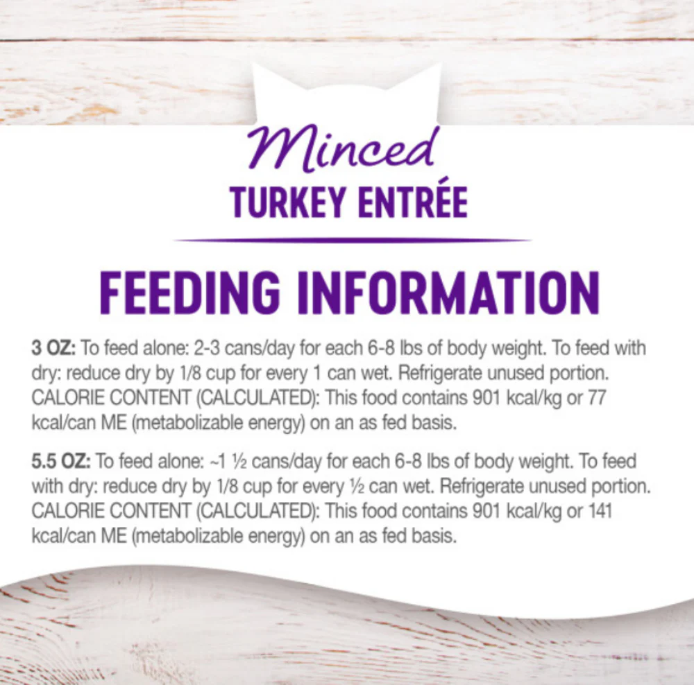Wellness Grain Free Natural Minced Turkey Entree Wet Canned Cat Food - Image 3