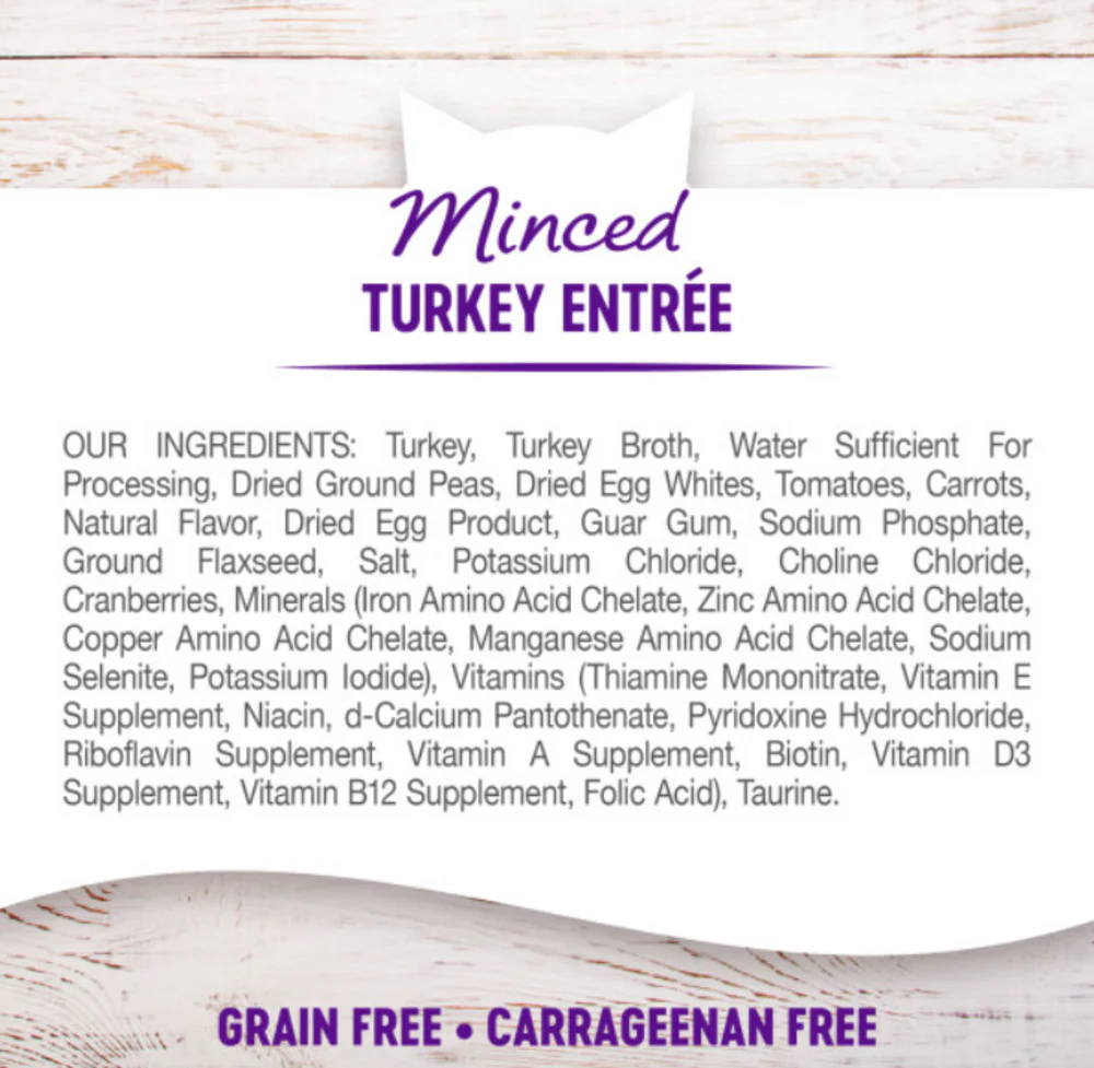 Wellness Grain Free Natural Minced Turkey Entree Wet Canned Cat Food - Image 4