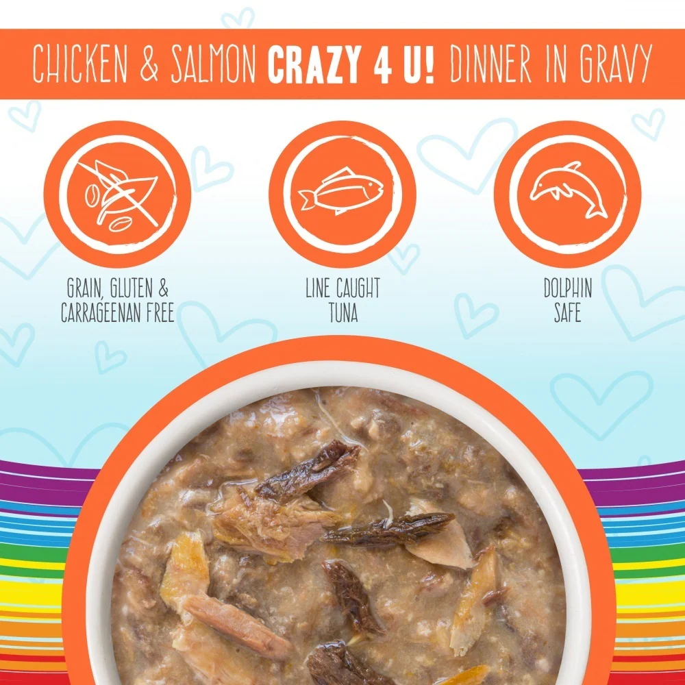 Weruva BFF Oh My Gravy Crazy 4 U Grain Free Chicken & Salmon in Gravy Canned Cat Food - Image 3