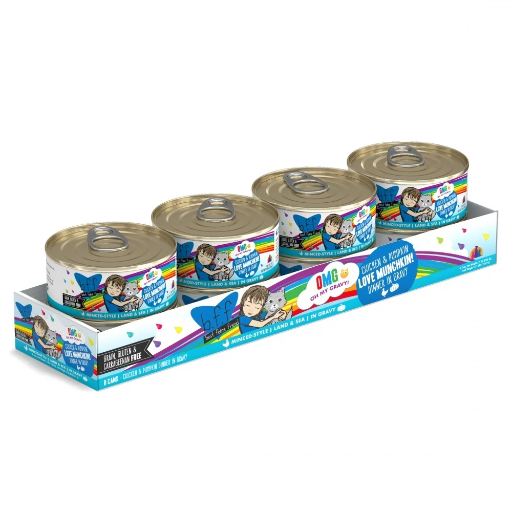Weruva BFF Oh My Gravy Love Munchkin Grain Free Chicken & Pumpkin in Gravy Canned Cat Food - Image 5