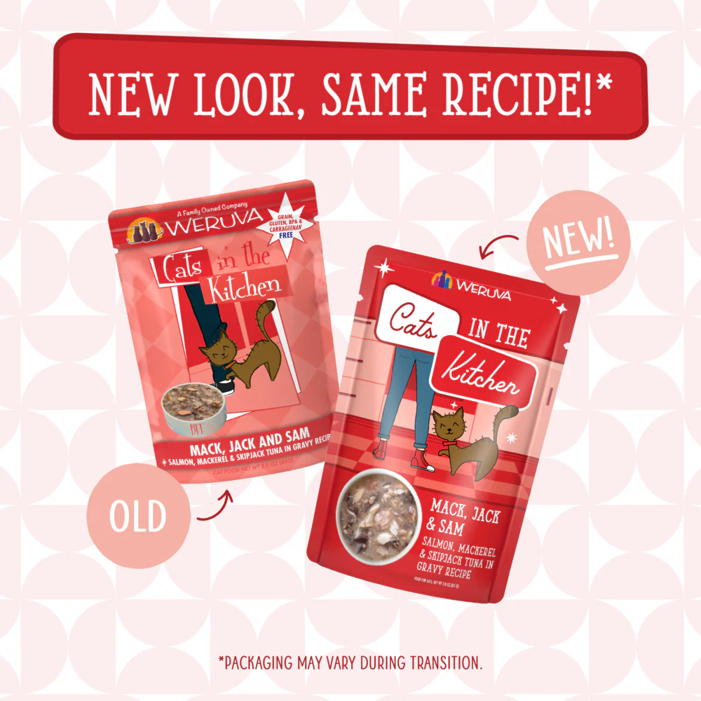Weruva Cats In the Kitchen Mack Jack and Sam Cat Pouches Wet Cat Food - Image 5