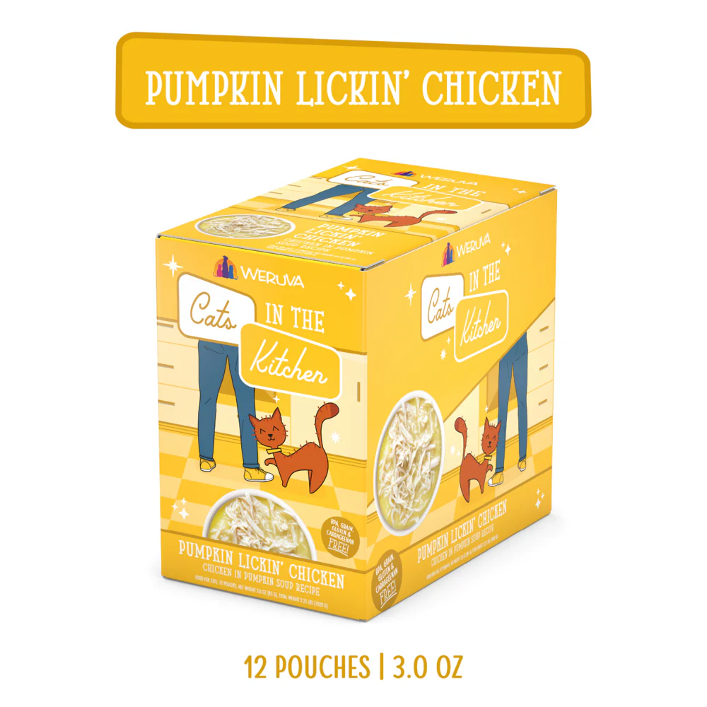 Weruva Cats In the Kitchen Pumpkin Lickin Chicken Pouches Wet Cat Food - Image 4
