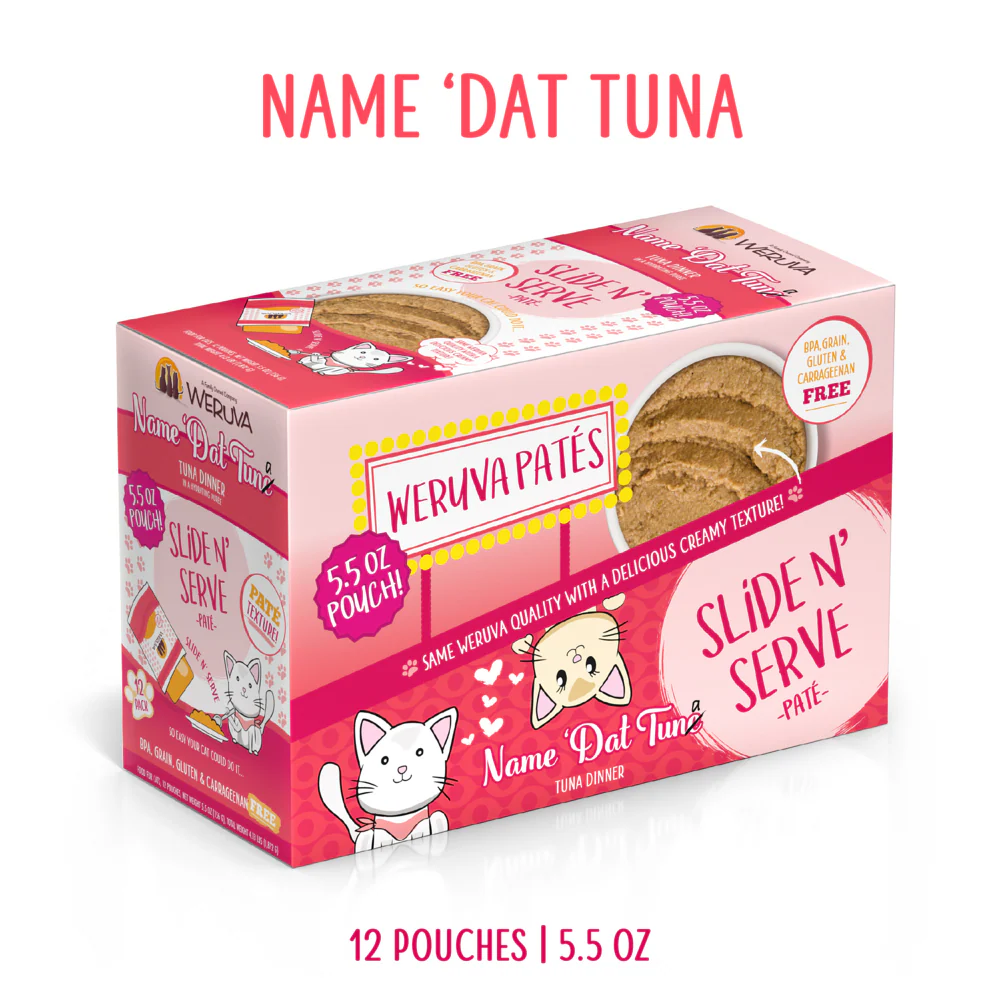 Weruva Slide N' Serve Grain Free Name 'Dat Tuna Tuna Dinner Wet Cat Food Pouch - Image 6