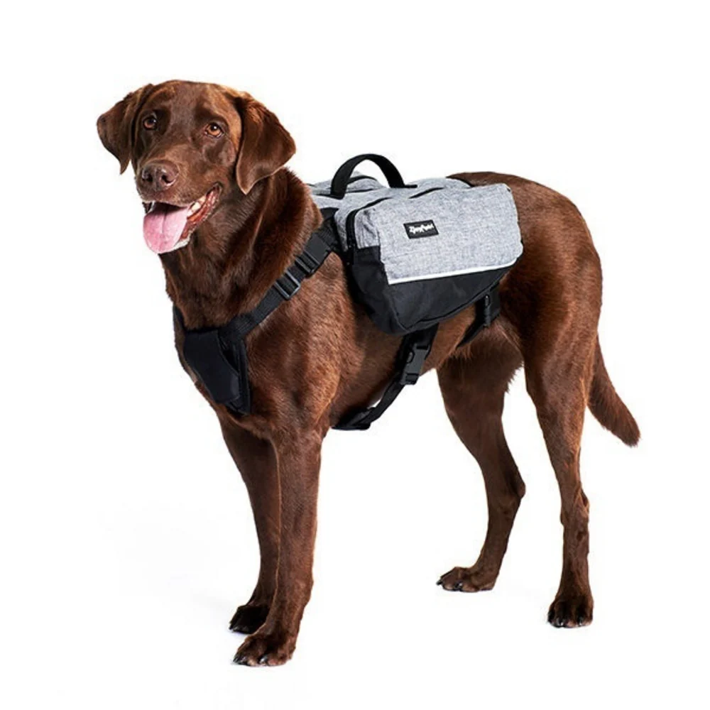 ZippyPaws Adventure Gear Graphite Backpack For Dogs - Image 5